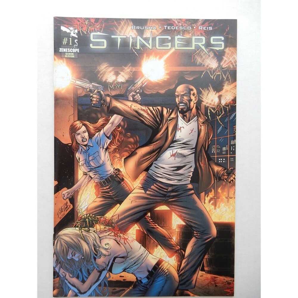 Stingers 1 Zenescope Comics with AL RIO c. Sci-Fi Aliens Invasion UFO Comic Book